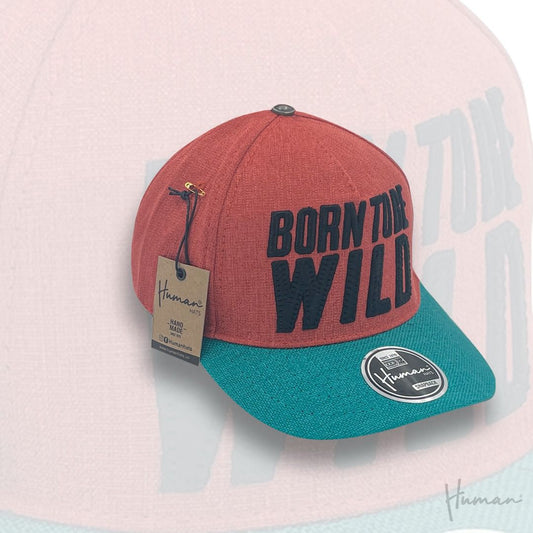 Brío Soul Apparel - Born To Be Wild Human Hats x Brio Soul Apparel Stitched Snapback Red/Green