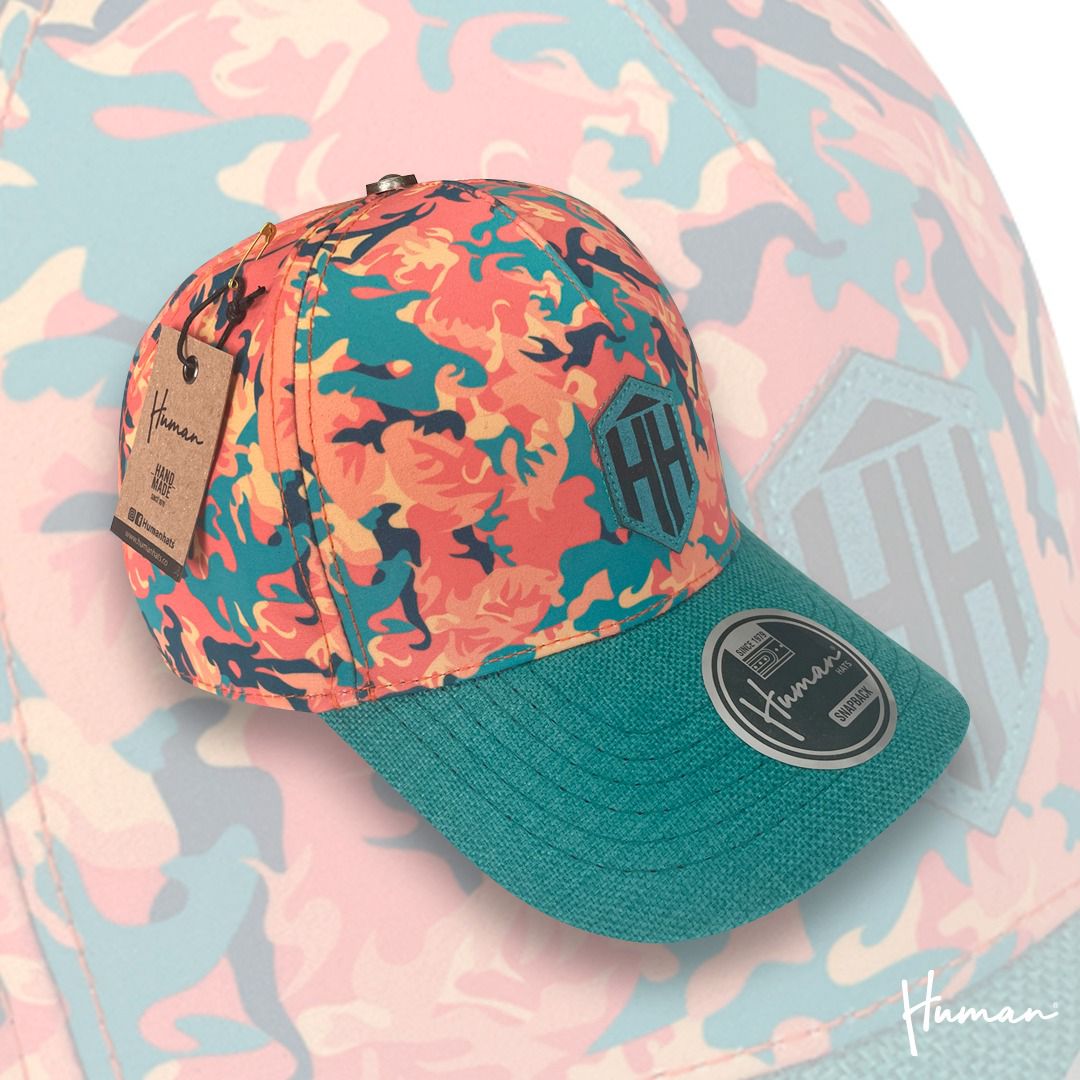 Brío Soul Apparel - Camo Flamingo Human Hats x Brio Soul Apparel Stitched Snapback Camo/Green