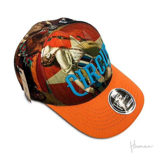 Brío Soul Apparel - Circus Human Hats x Brio Soul Apparel Stitched Snapback Custom/Orange