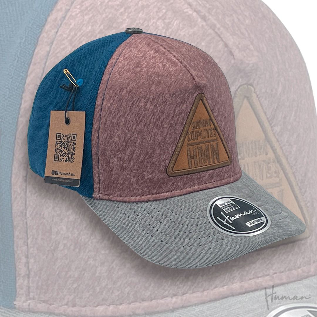 Brío Soul Apparel - Denim Supliyes Human Hats x Brio Soul Apparel Stitched Snapback Pink/Grey