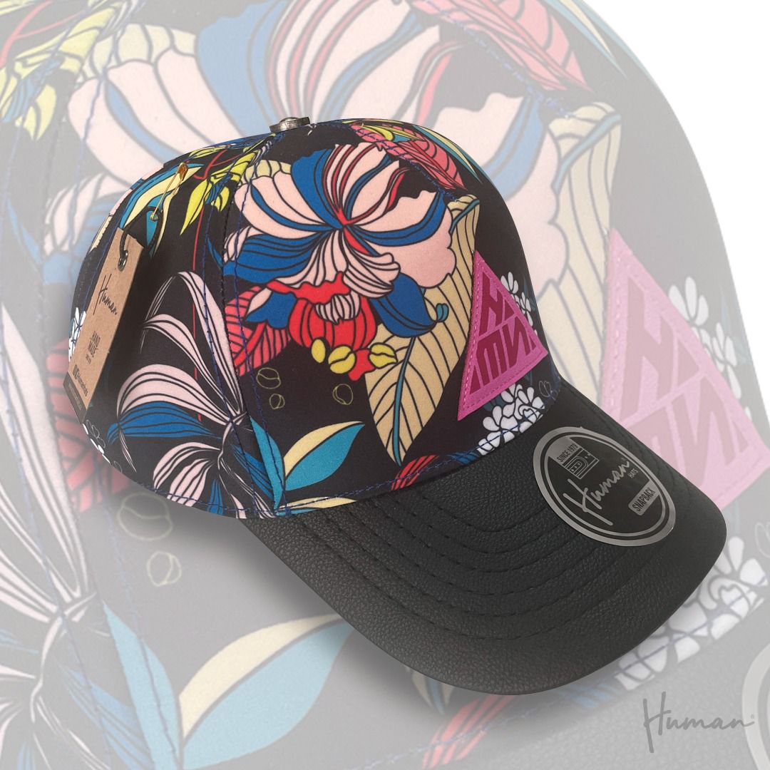 Brío Soul Apparel - Flowers - Colour Human Hats x Brio Soul Apparel Stitched Snapback Custom/Black