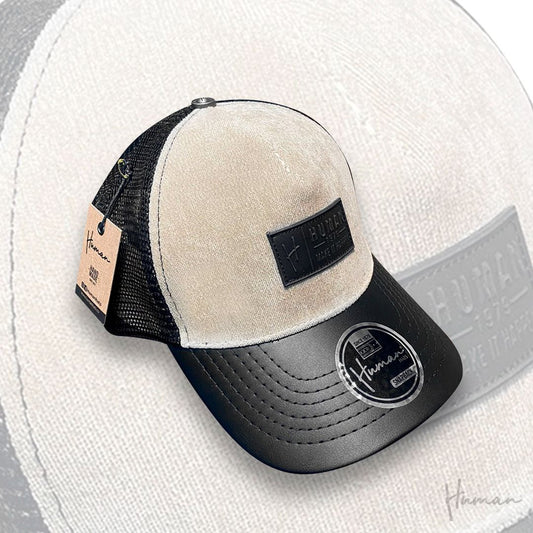 Brío Soul Apparel - Make It Happen - Beige Human Hats x Brio Soul Apparel Trucker Snapback White/Black
