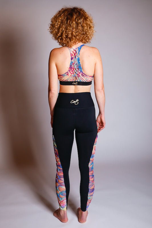 Brío Soul Apparel - Black & Rainbow Macramé Athletic & Swim Top