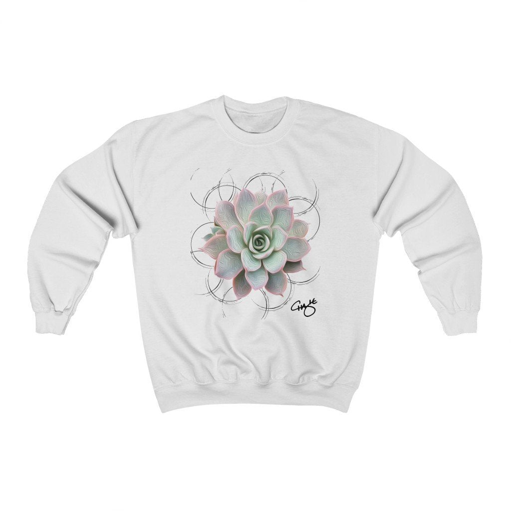 Brío Soul Apparel - Geometric Succulent Crewneck Sweatshirt