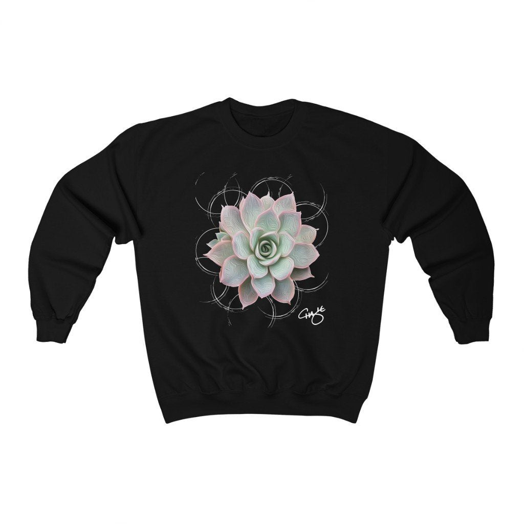 Brío Soul Apparel - Geometric Succulent Crewneck Sweatshirt