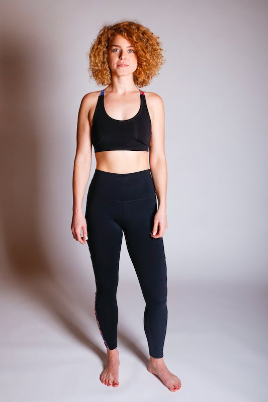 Brío Soul Apparel - Black & Black Macramé Yoga Leggings