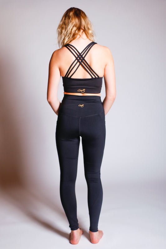Amazon.com: Women's Black Leggings with Pockets Yoga Pants All Season  Versatile High Waisted Stripe Tight Elastic Pants (Black, S) : Clothing,  Shoes & Jewelry
